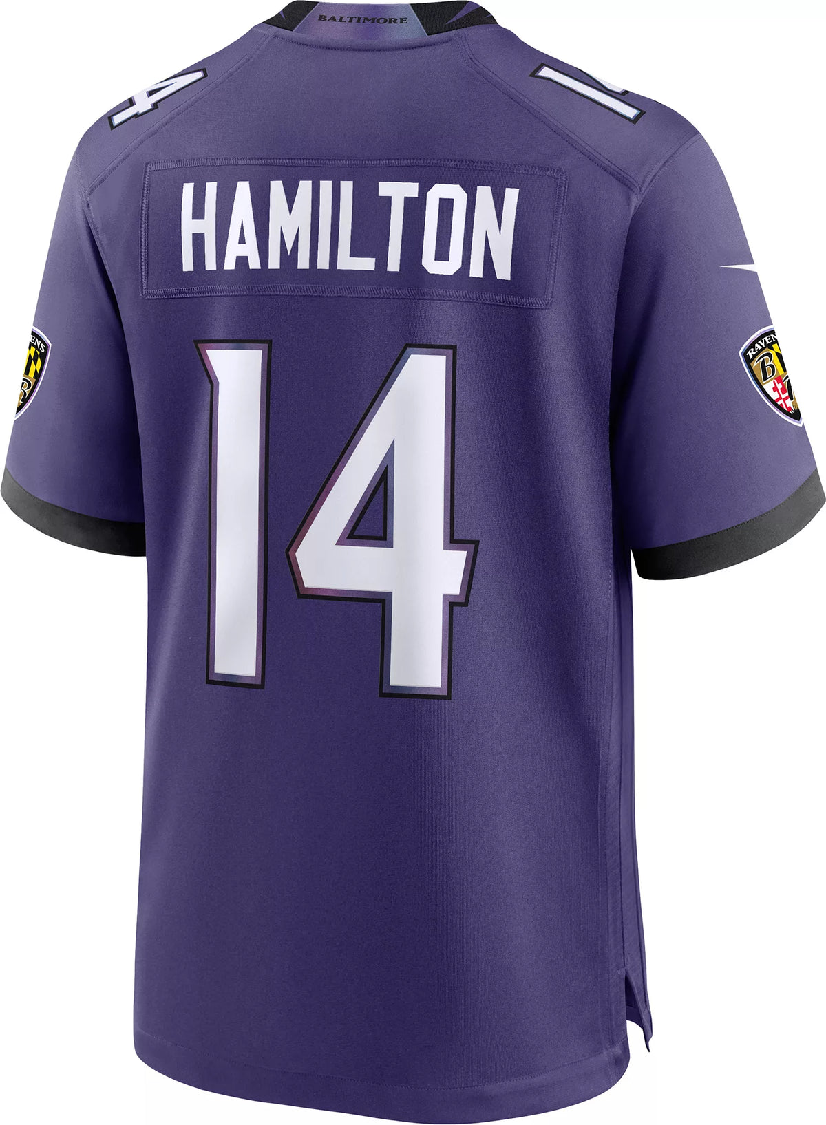 Nike Men's Baltimore Ravens Kyle Hamilton #14 Purple Home Game Jersey