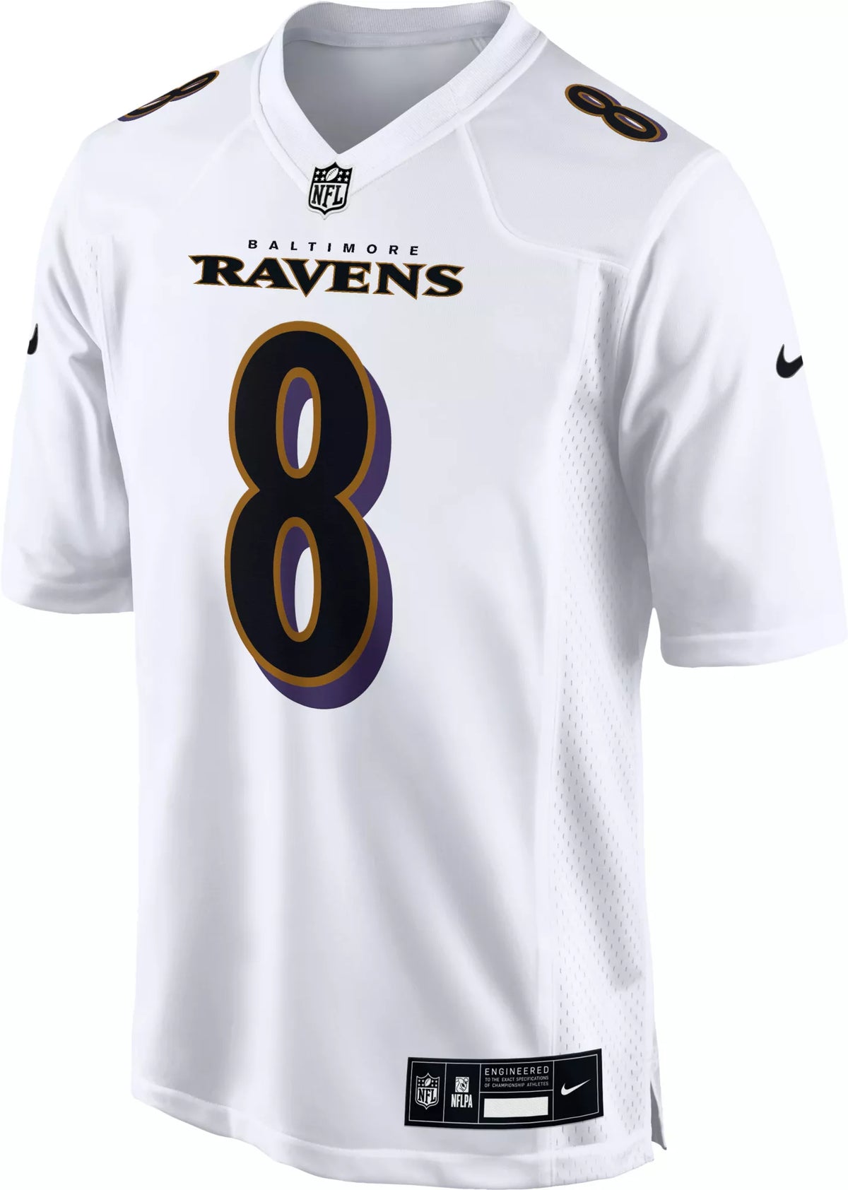 Nike Men's Baltimore Ravens Lamar Jackson #8 Fashion White Game Jersey
