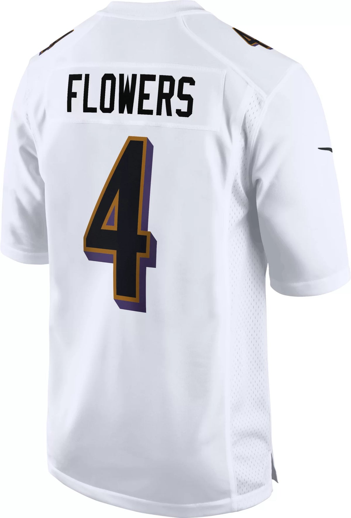 Nike Men's Baltimore Ravens Zay Flowers #4 Fashion White Game Jersey