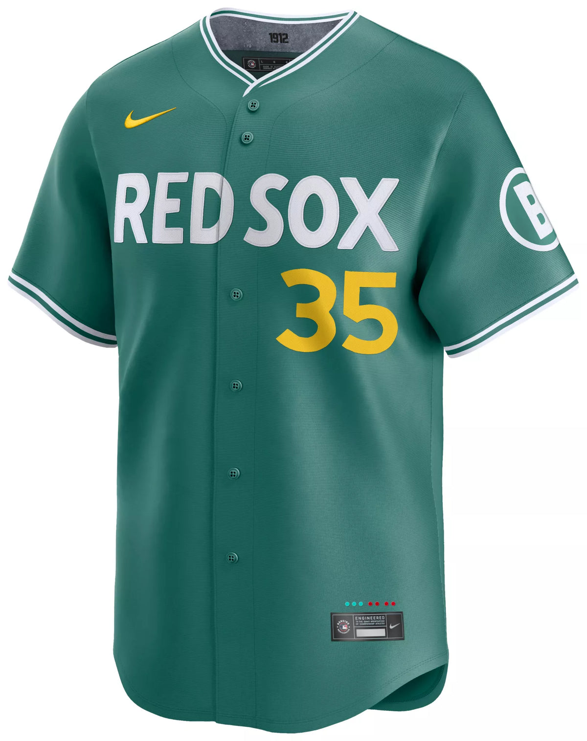 Nike Men's Boston Red Sox Garrett Crochet #35 Green Limited Jersey