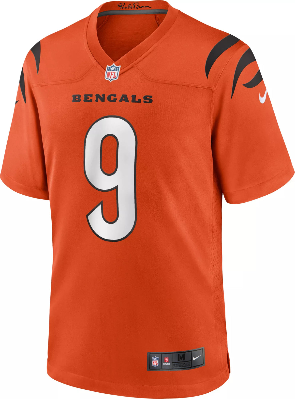 Nike Men's Cincinnati Bengals Joe Burrow #9 Alternate Orange Game Jersey