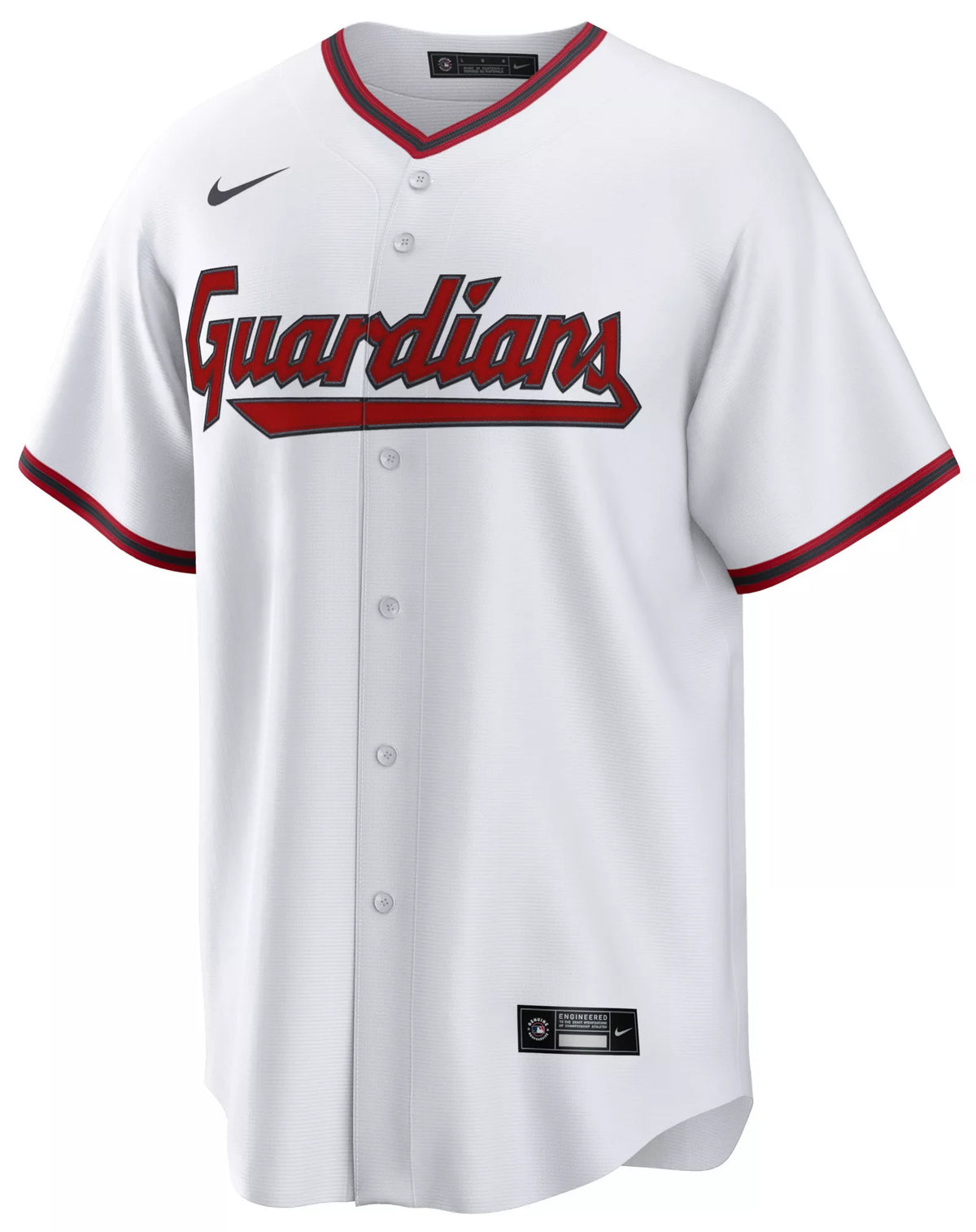Nike Men's Cleveland Guardians White Chase DeLauter #24 Home Replica Jersey