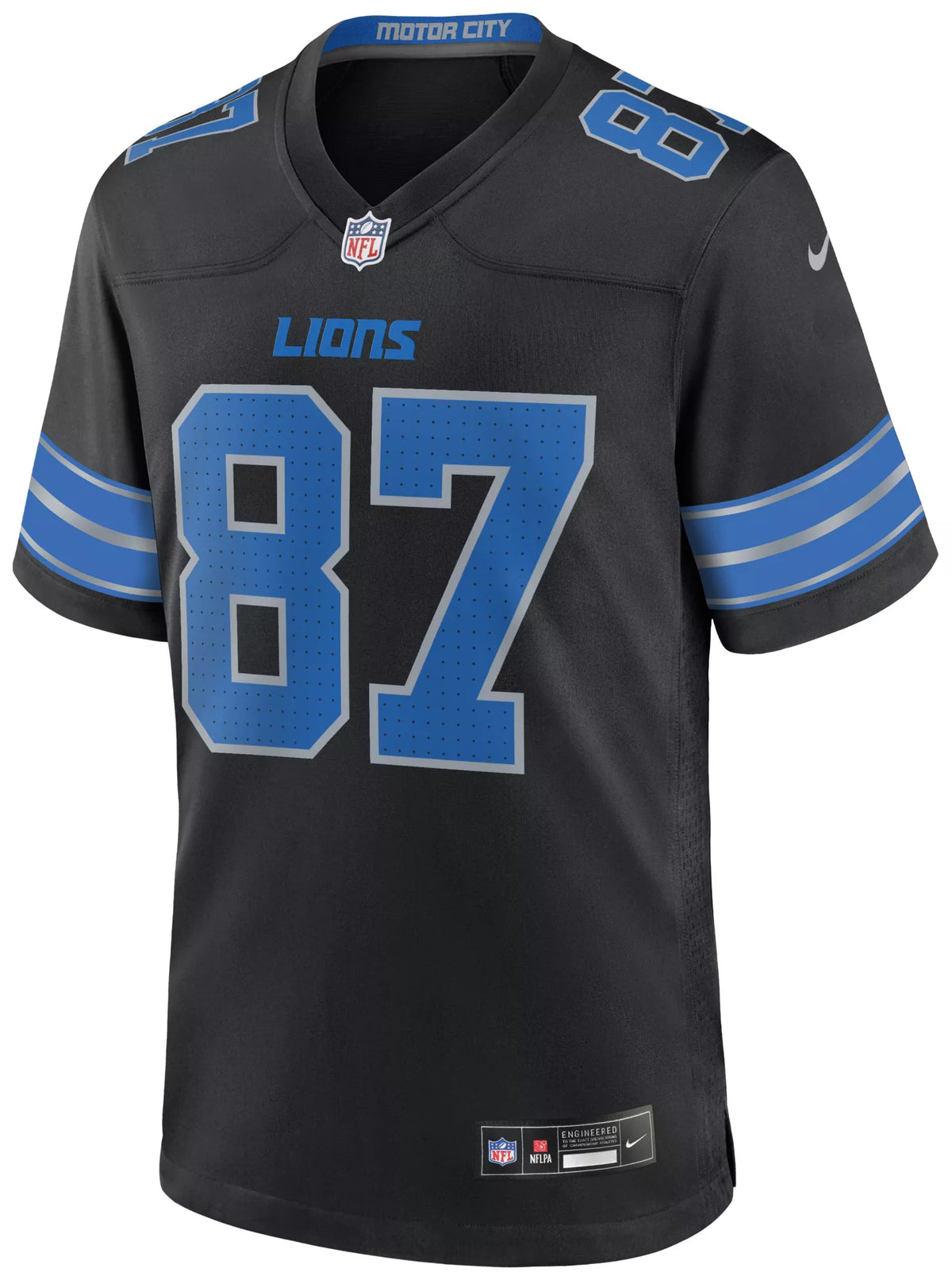 Nike Men's Detroit Lions Sam LaPorta #87 Black Alternate Game Jersey