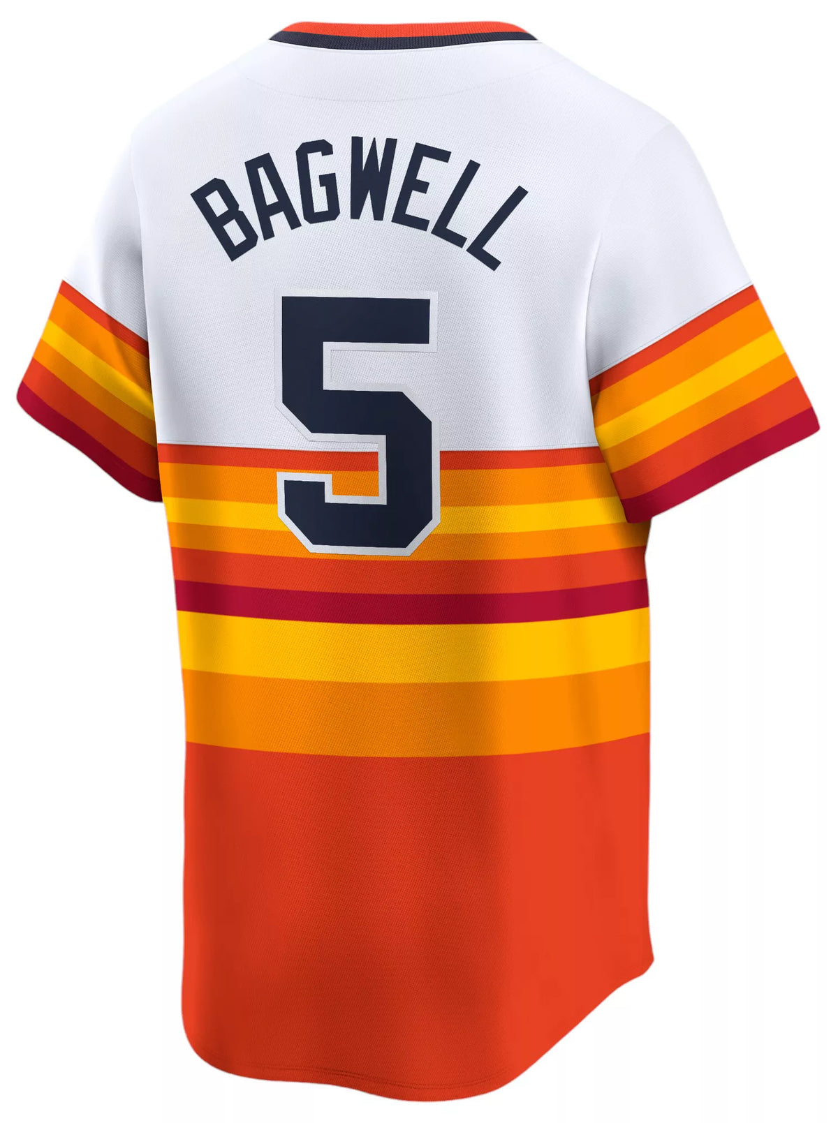 Nike Men's Houston Astros Jeff Bagwell #5 White/Rainbow Limited Vapor Jersey