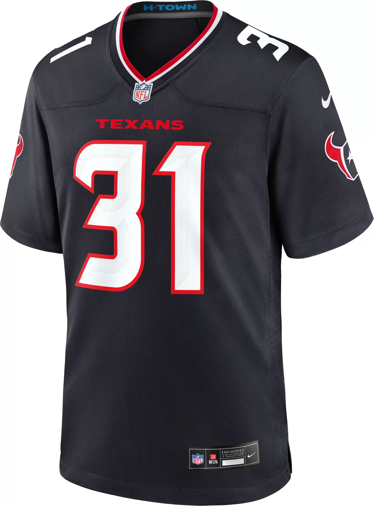 Nike Men's Houston Texans Dameon Pierce #31 Navy Blue Game Jersey