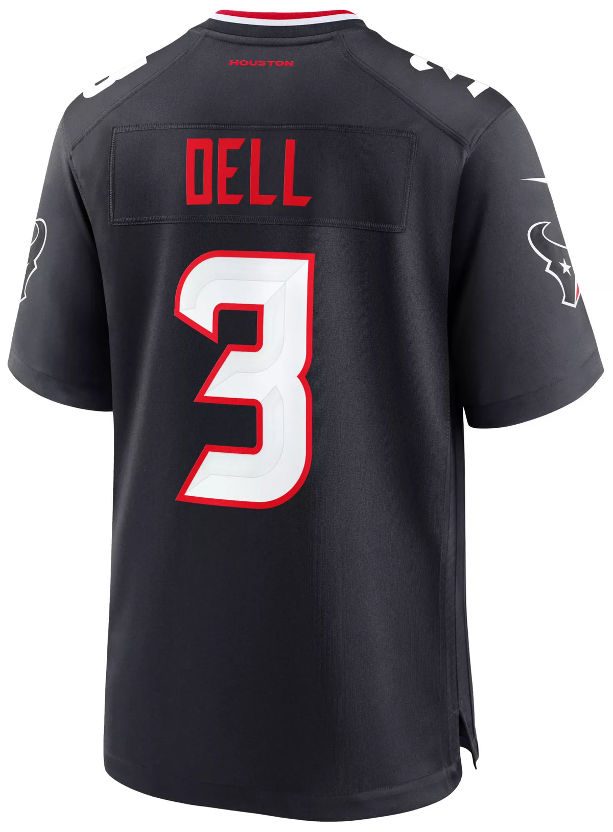 Nike Men's Houston Texans Tank Dell #3 Navy Game Jersey