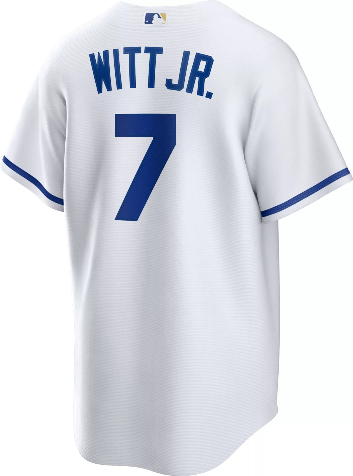 Nike Men's Kansas City Royals Bobby Witt Jr. #7 White Cool Base Home Jersey