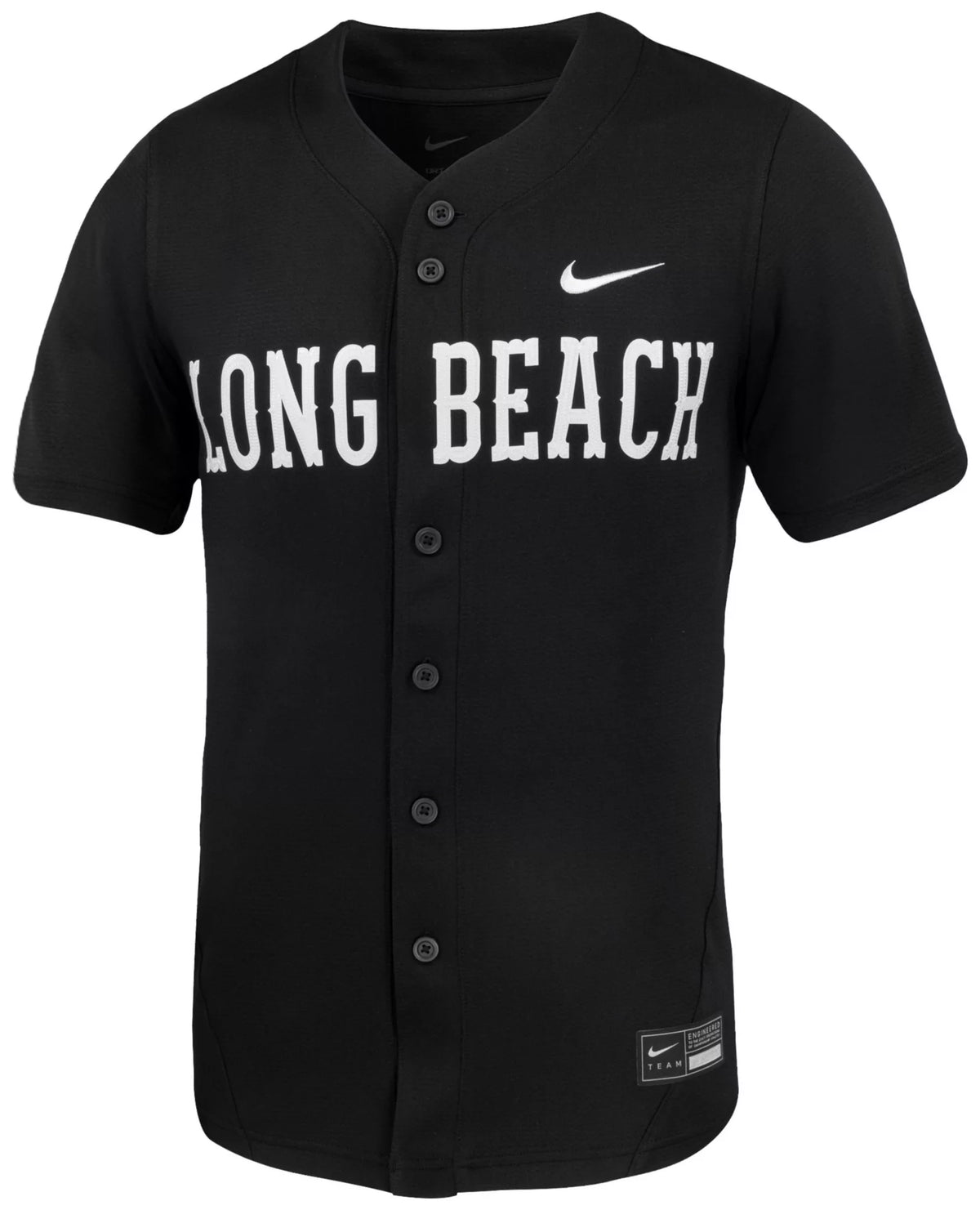 Nike Men's Long Beach State 49ers Black Replica Road Baseball Jersey