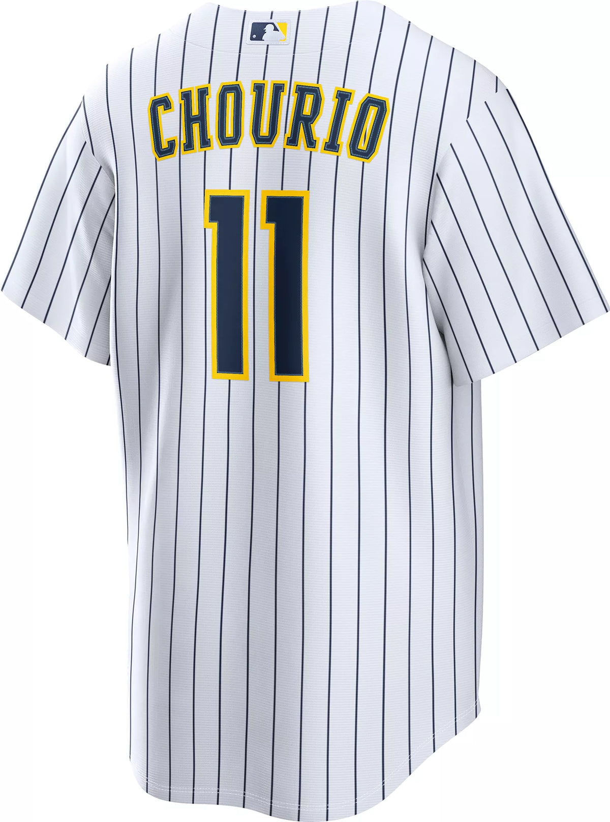 Nike Men's Milwaukee Brewers Jackson Chourio #11 Navy Alternate Replica Jersey
