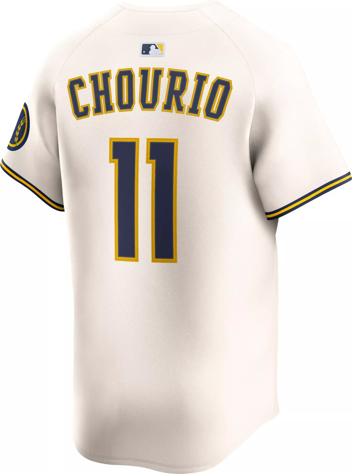 Nike Men's Milwaukee Brewers Jackson Chourio #11 White Authentic Home Jersey