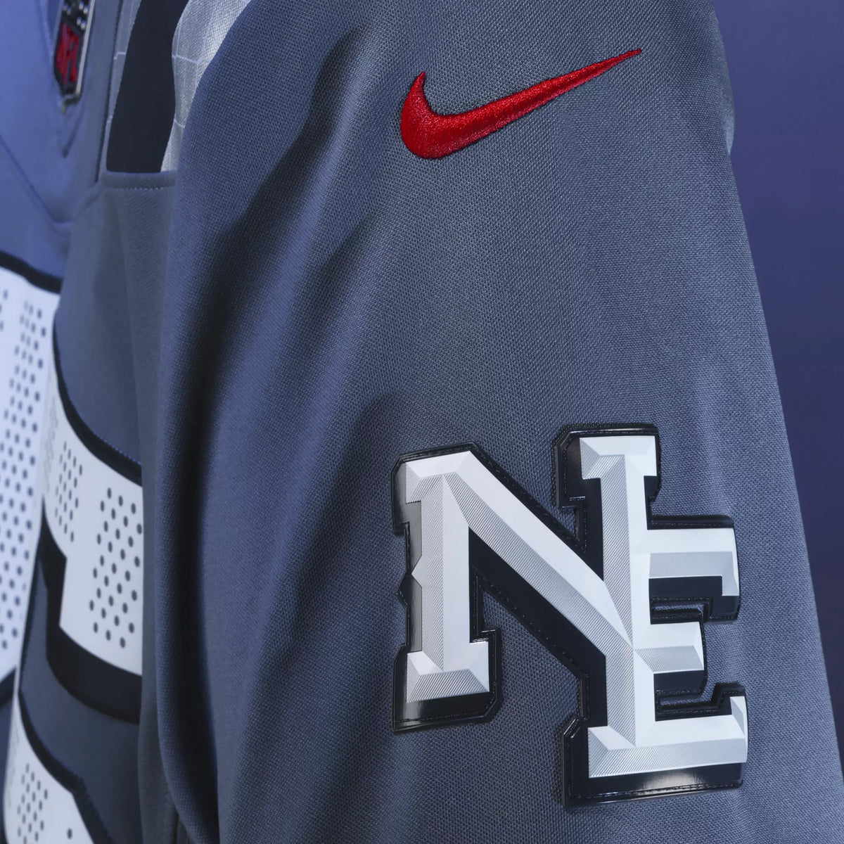 Nike Men's New England Patriots Diffused Blue Drake Maye #10 Limited Jersey