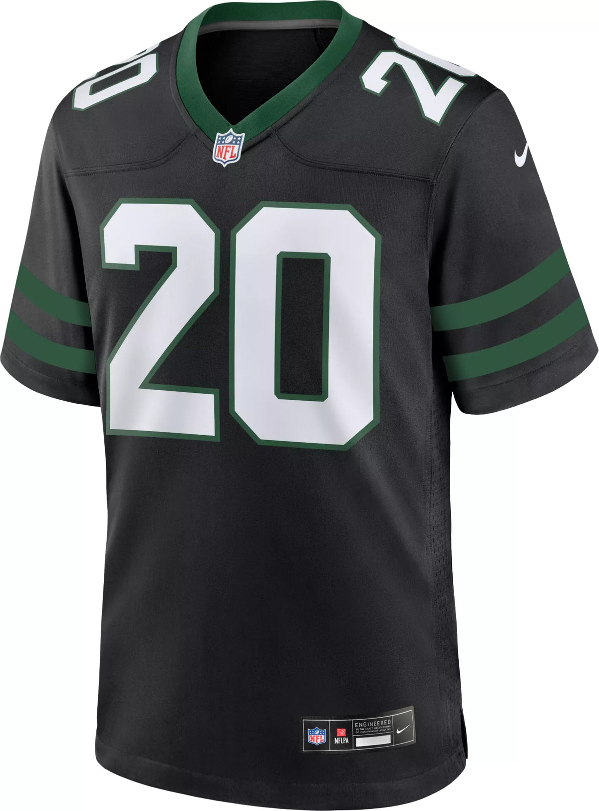 Nike Men's New York Jets Breece Hall #20 Alternate Black Game Jersey