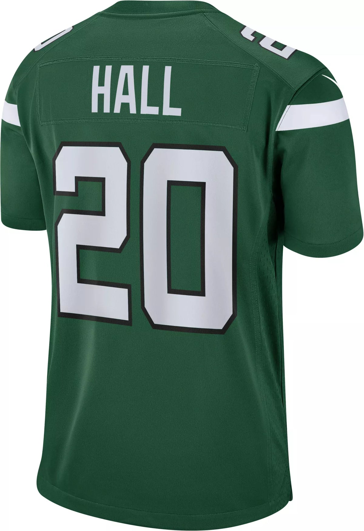 Nike Men's New York Jets Breece Hall #20 Green Game Jersey