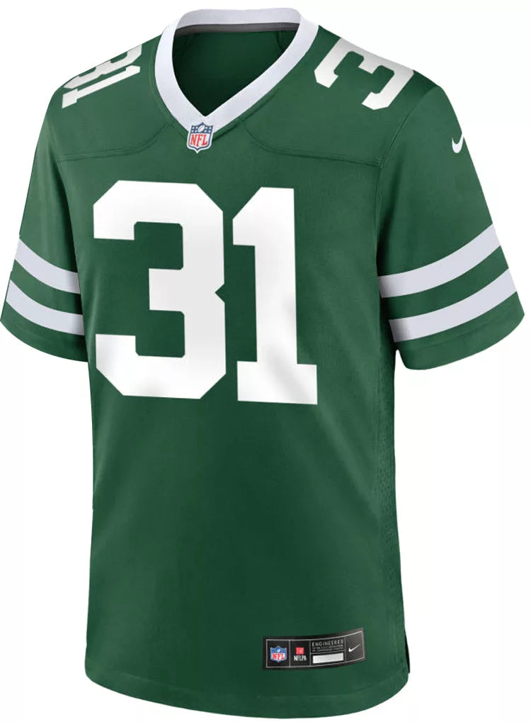 Nike Men's New York Jets David Bailey #31 Green Home Game Jersey