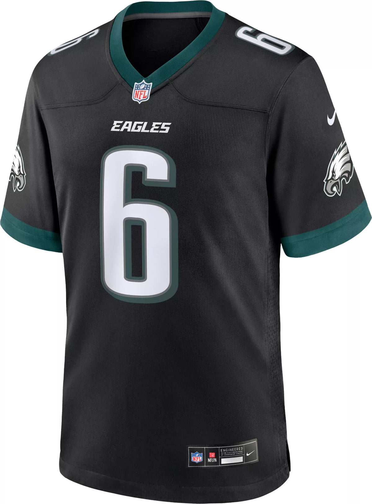 Nike Men's Philadelphia Eagles DeVonta Smith #6 Alternate Black Game Jersey