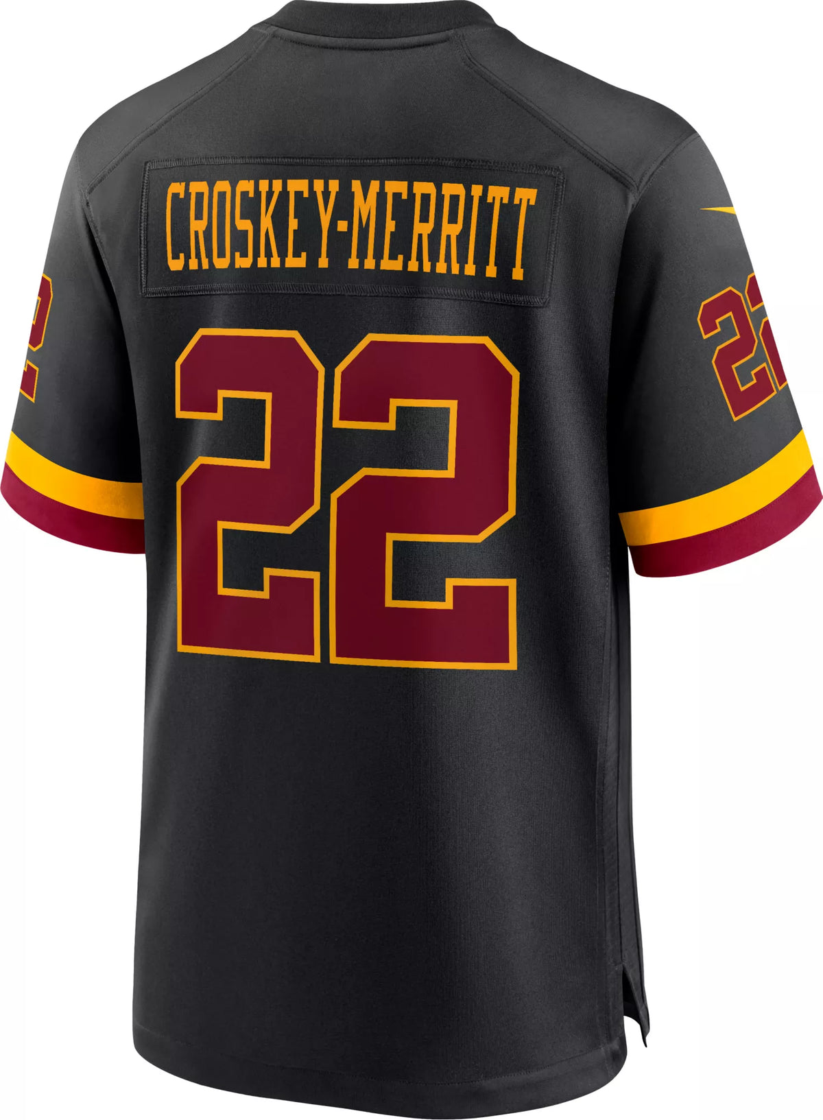 Nike Men's Washington Commanders Jacory Croskey-Merritt #22 Black Alternate Game Jersey
