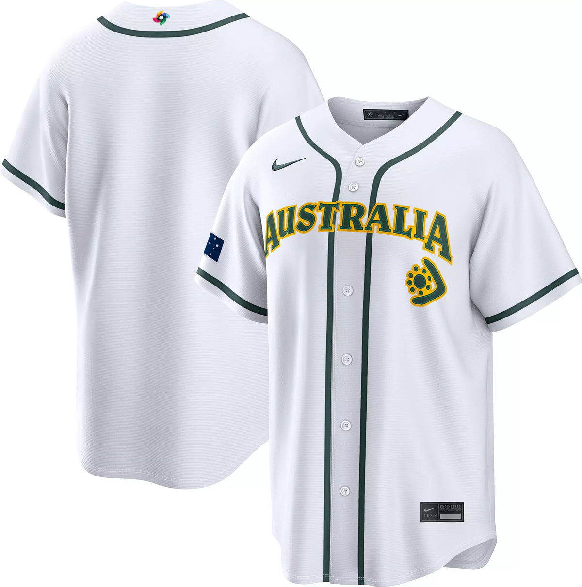 Nike Men's World Baseball Classic 2026 Australia White Blank Stadium Home Jersey