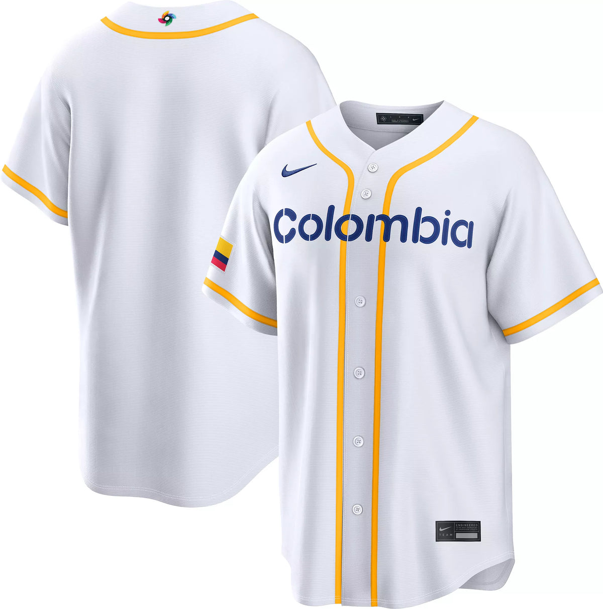 Nike Men's World Baseball Classic 2026 Colombia Blank Home Jersey