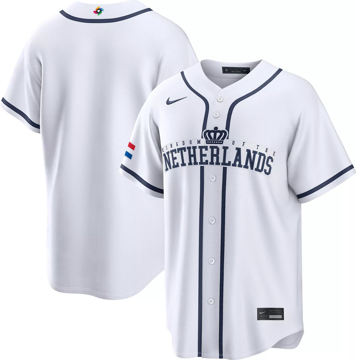 Nike Men's World Baseball Classic 2026 The Netherlands White Blank Stadium Home Jersey