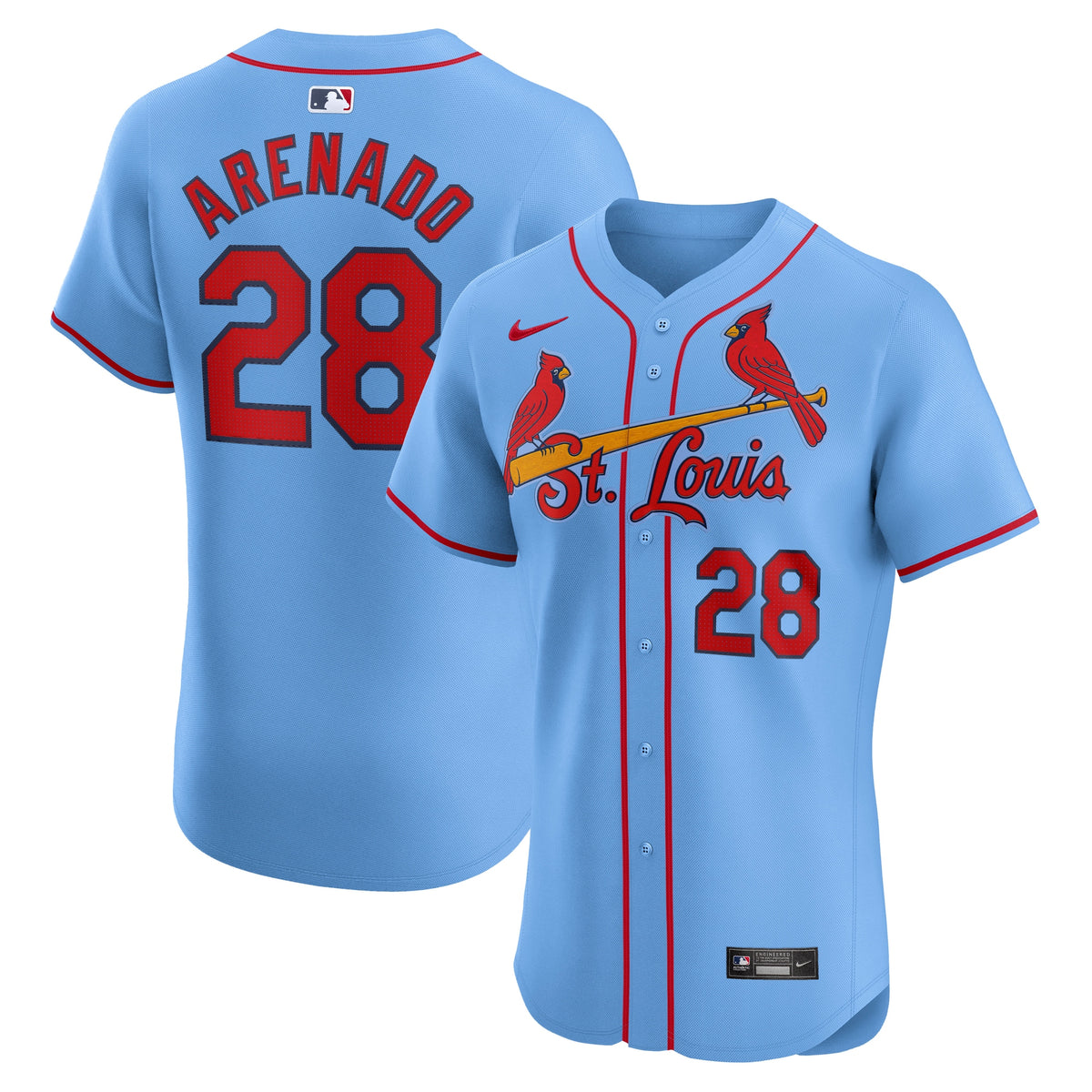 Nolan Arenado St. Louis Cardinals Nike Alternate Elite Player Jersey Light Blue