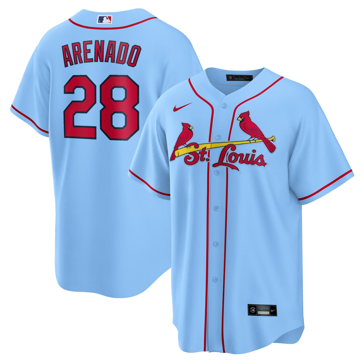 Nolan Arenado St. Louis Cardinals Nike Alternate Official Replica Player Jersey Light Blue