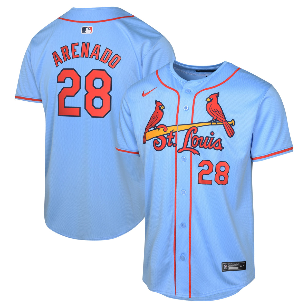 Nolan Arenado St. Louis Cardinals Nike Youth Alternate Limited Player Jersey Light Blue
