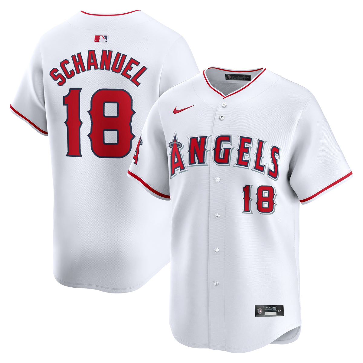 Nolan Schanuel Los Angeles Angels Nike Home Limited Player Jersey White