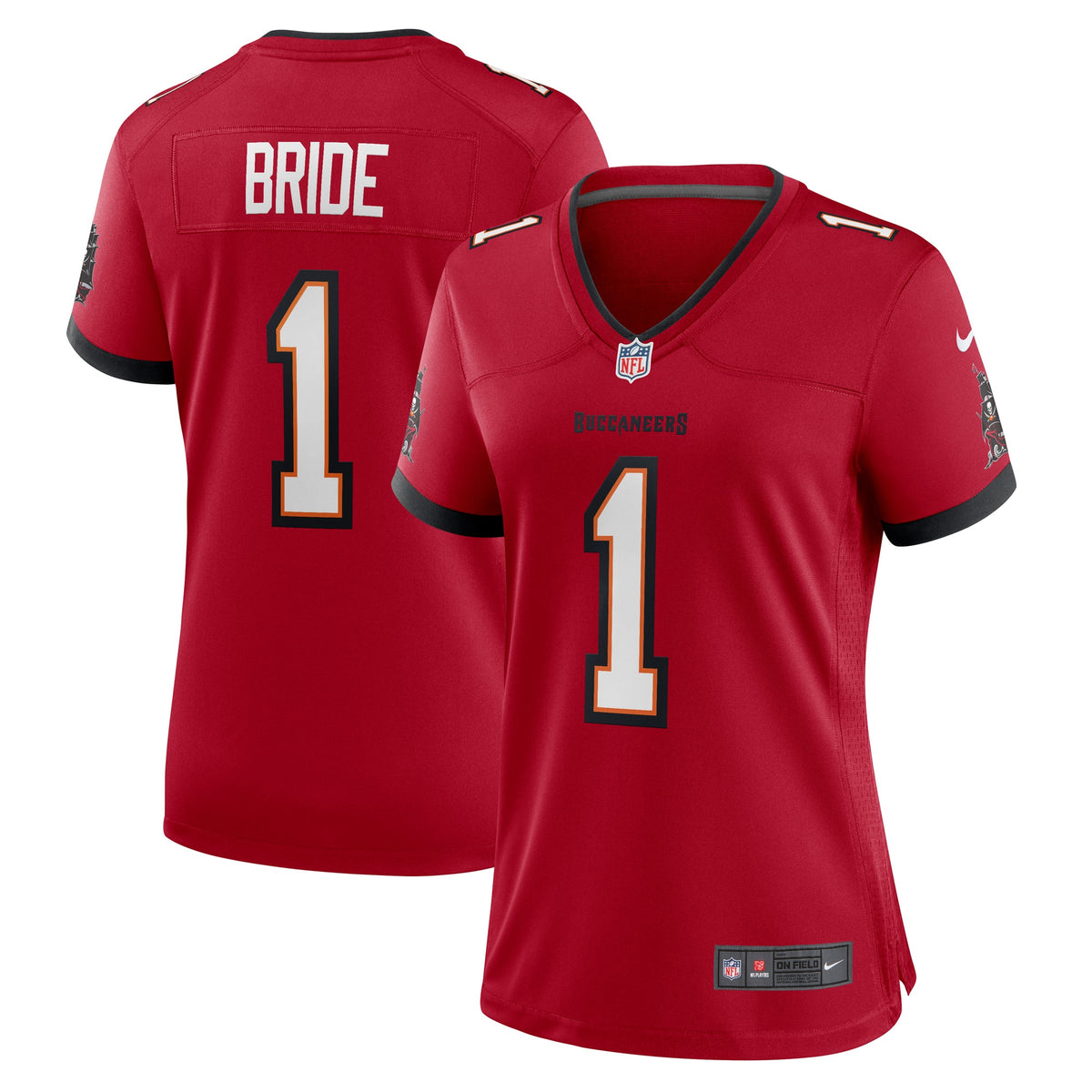 Number 1 Bride Tampa Bay Buccaneers Nike Women's Game Jersey Red