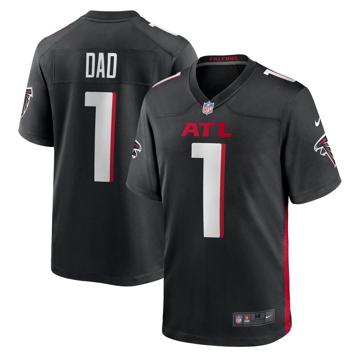 Number 1 Dad Atlanta Falcons Nike Game Jersey Black