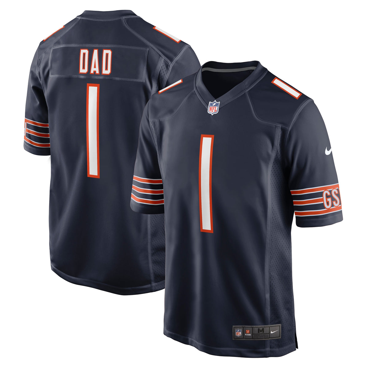 Number 1 Dad Chicago Bears Nike Game Jersey Navy