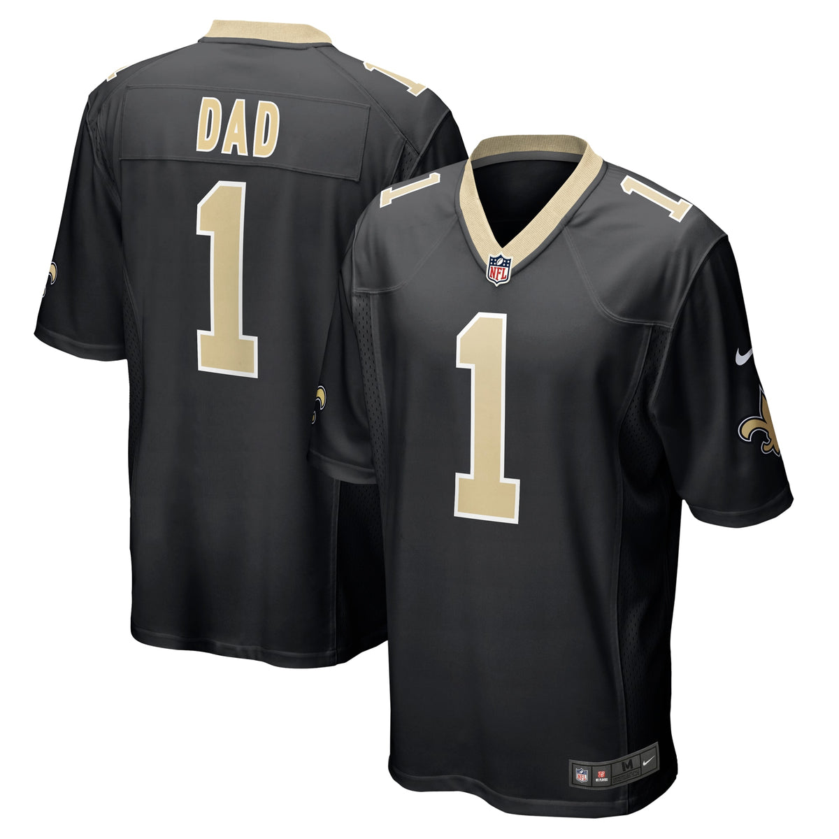 Number 1 Dad New Orleans Saints Nike Game Jersey Black