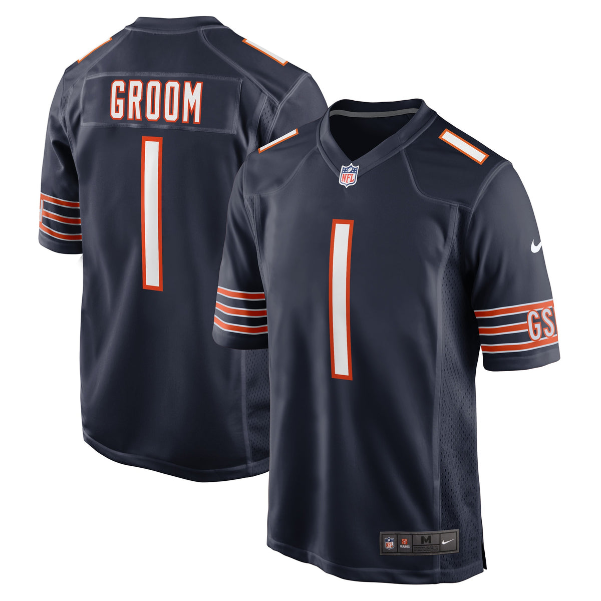 Number 1 Groom Chicago Bears Nike Game Jersey Navy