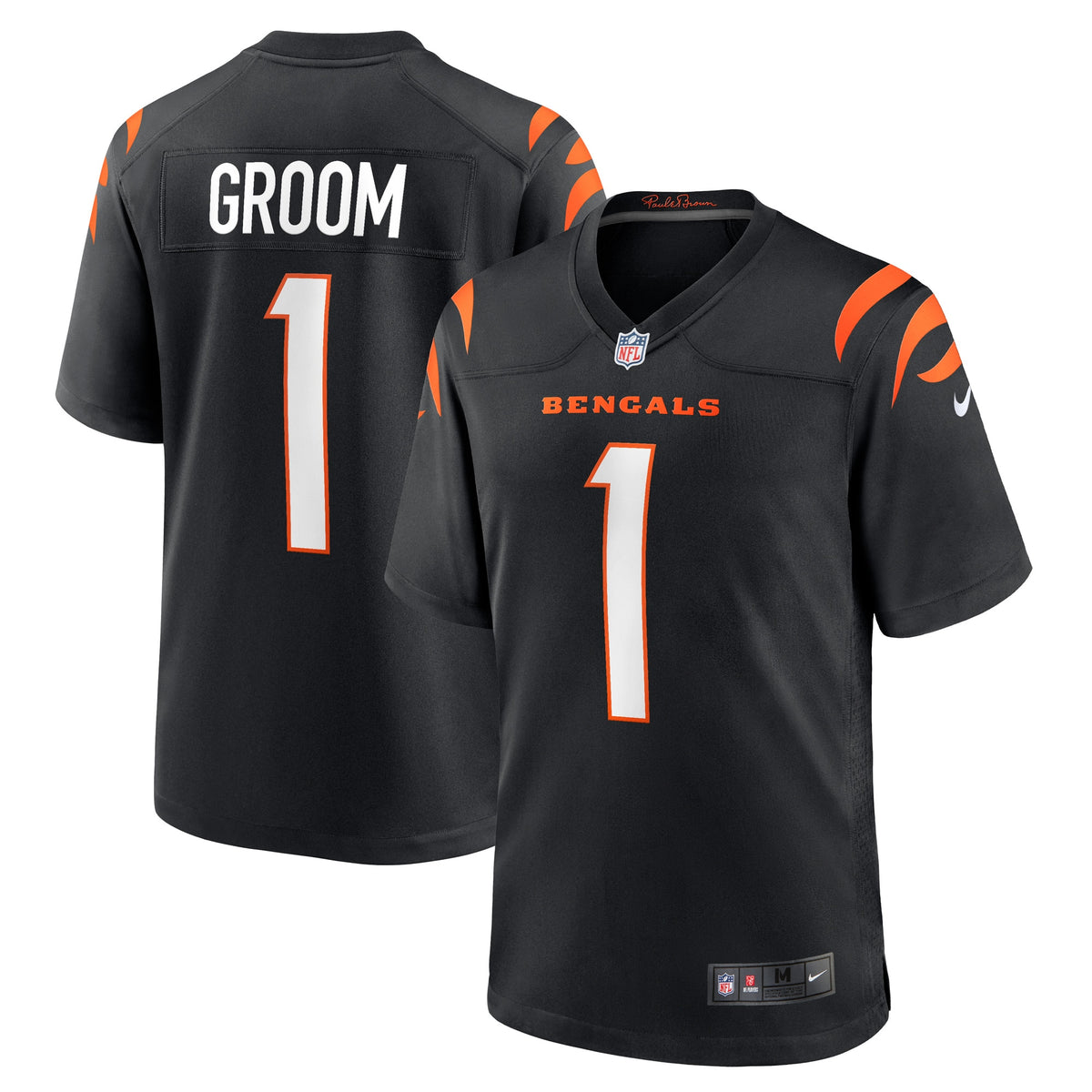 Number 1 Groom Cincinnati Bengals Nike Game Jersey Black