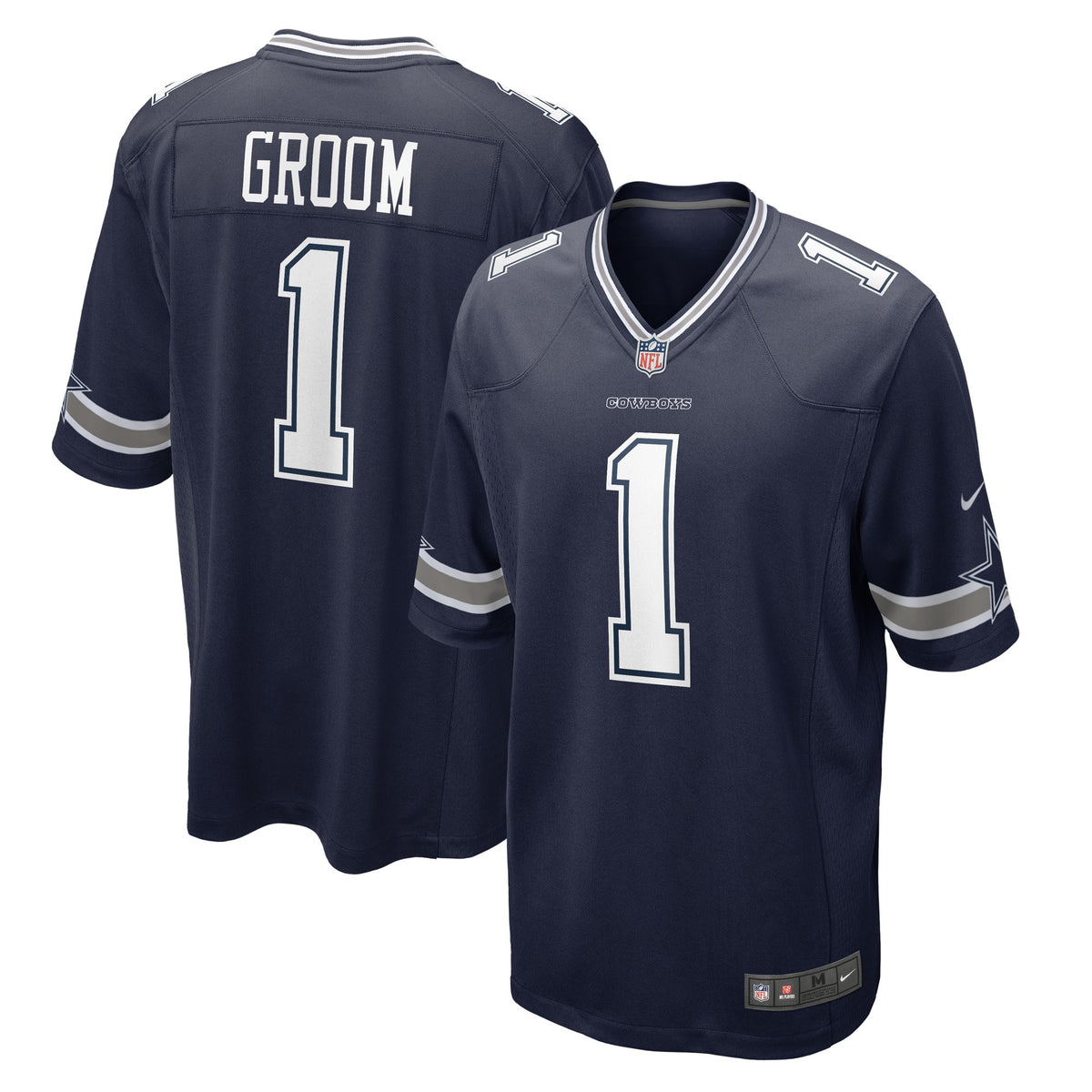 Number 1 Groom Dallas Cowboys Nike Game Jersey Navy