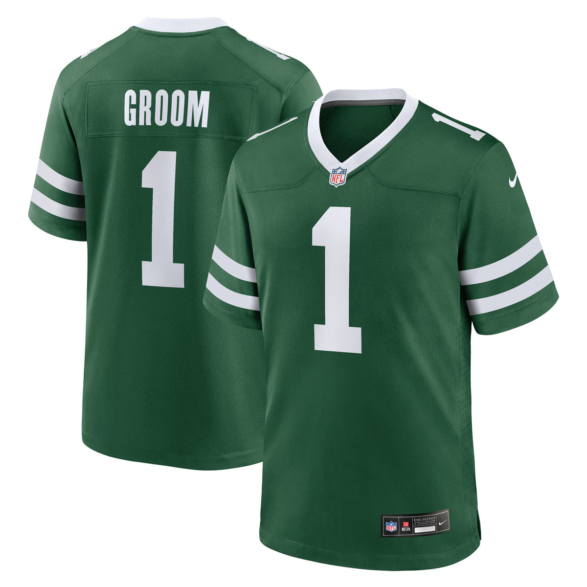 Number 1 Groom New York Jets Nike Game Jersey Legacy Green