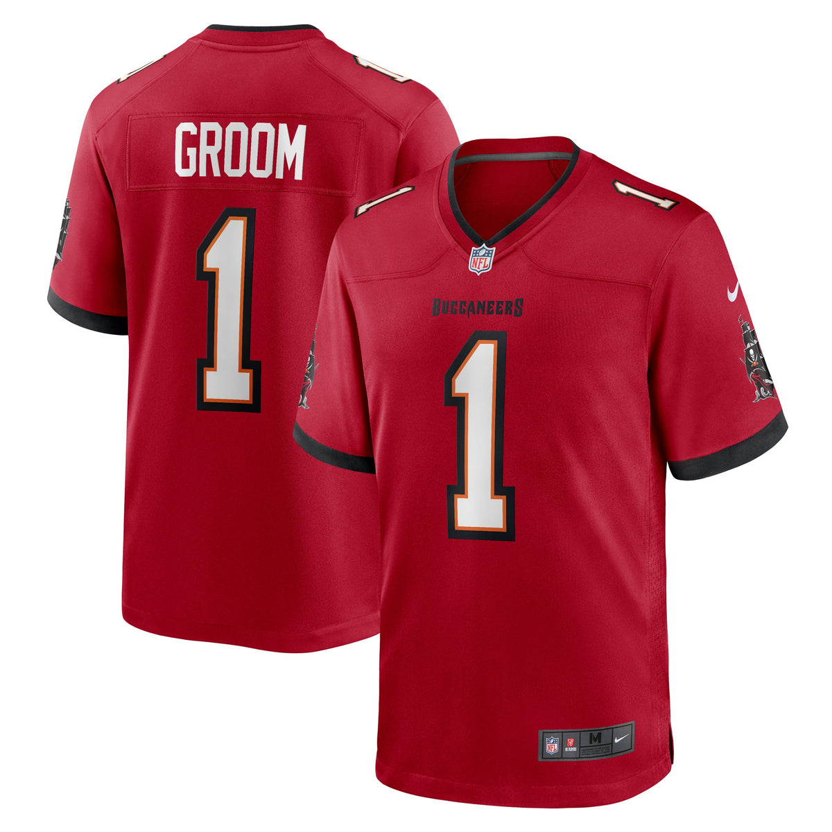 Number 1 Groom Tampa Bay Buccaneers Nike Game Jersey Red