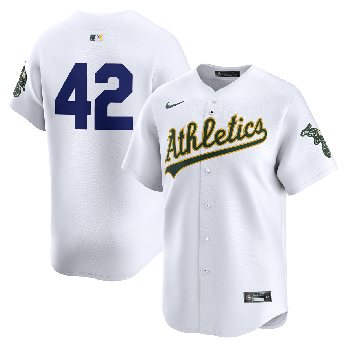 Oakland Athletics Nike 2024 Jackie Robinson Day Home Limited Jersey White