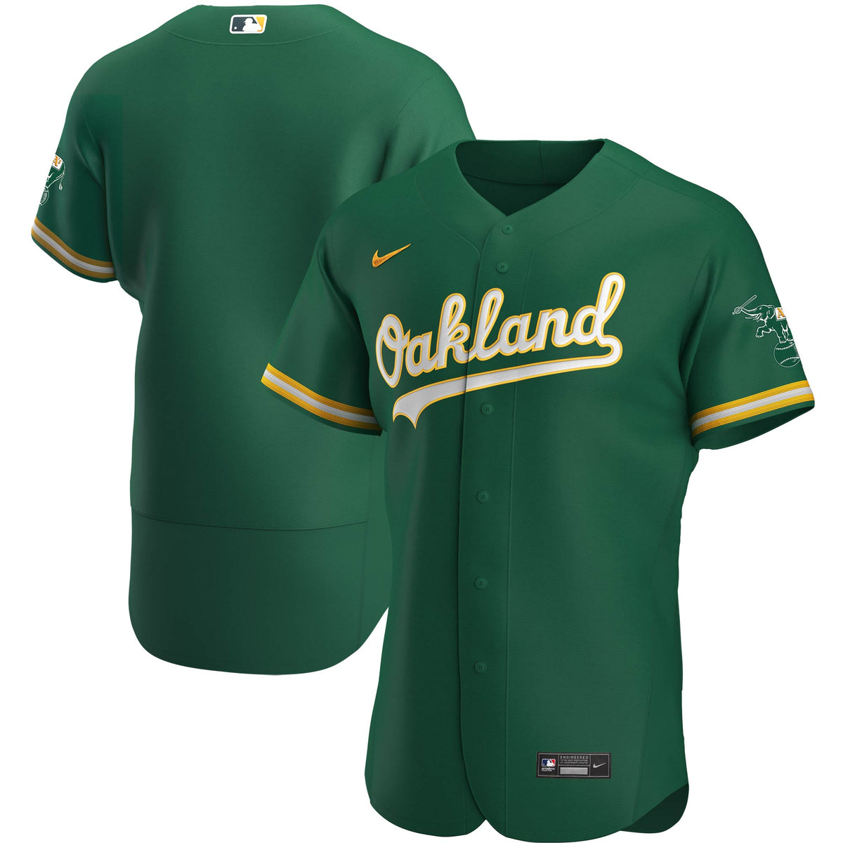 Oakland Athletics Nike Authentic Team Jersey Kelly Green