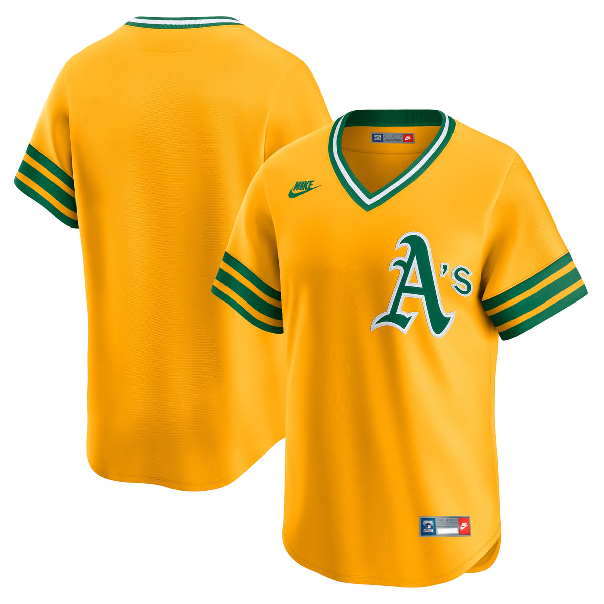 Oakland Athletics Nike Cooperstown Collection Limited Jersey Gold