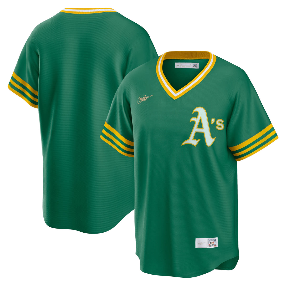 Oakland Athletics Nike Road Cooperstown Collection Team Jersey Kelly Green