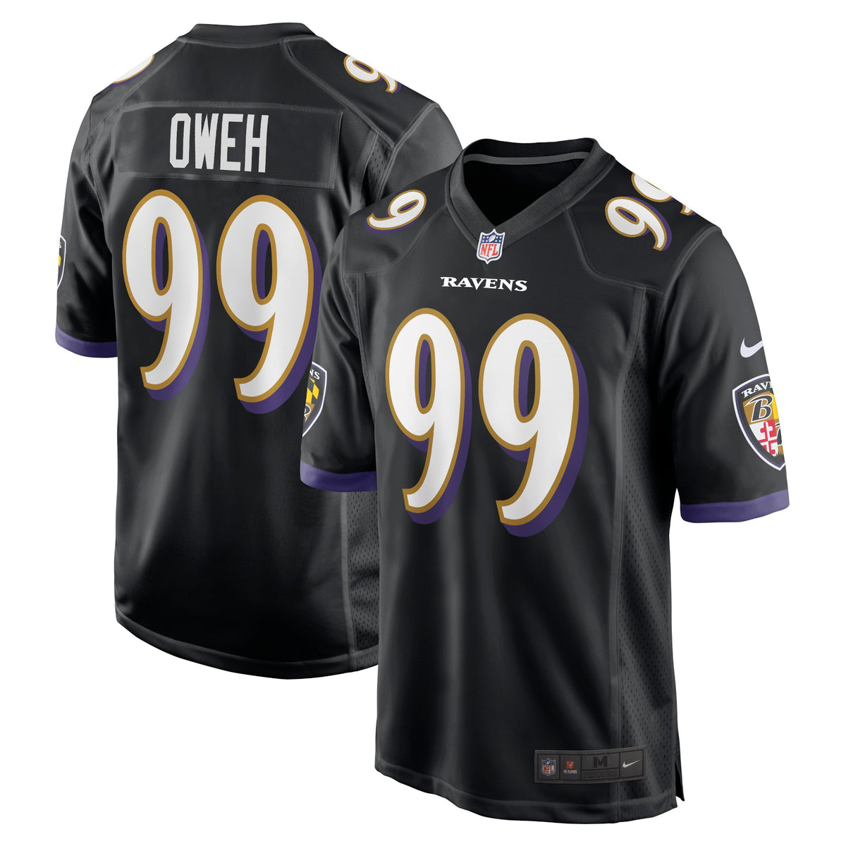 Odafe Oweh Baltimore Ravens Nike Game Jersey Black