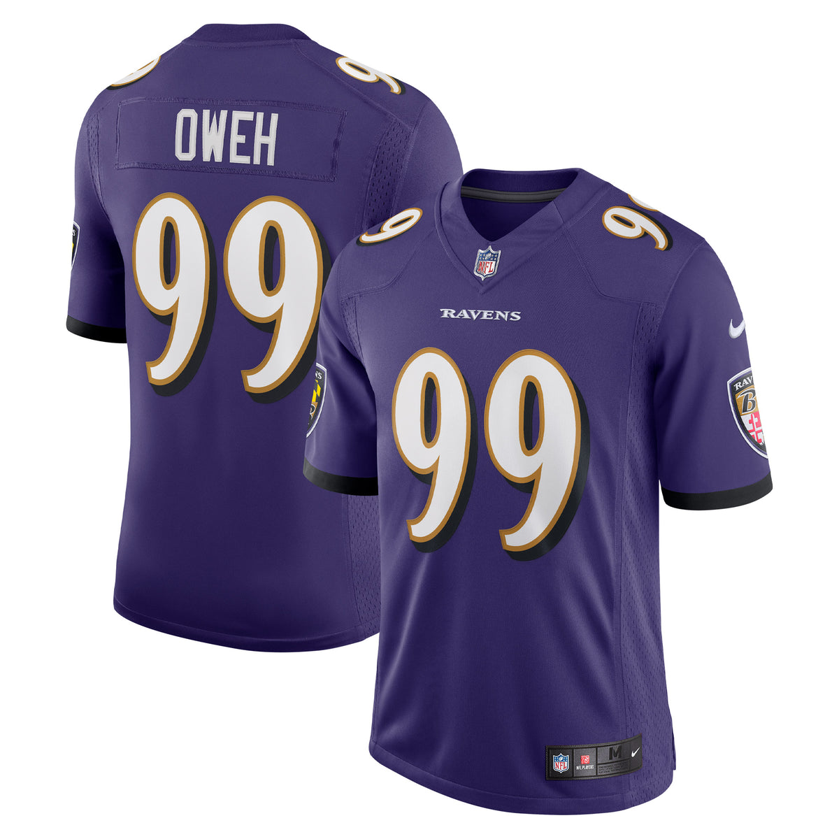 Odafe Oweh Baltimore Ravens Nike Vapor Limited Jersey Purple