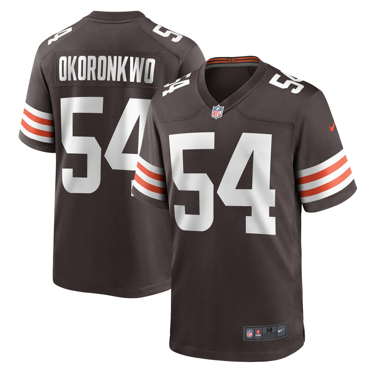 Ogbonnia Okoronkwo Cleveland Browns Nike Game Player Jersey Brown