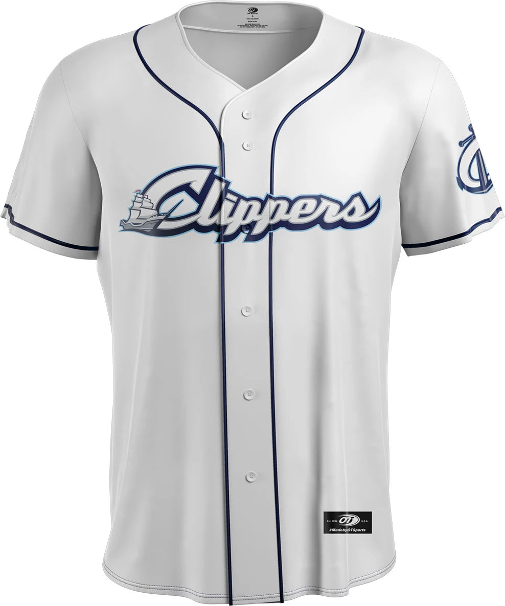 OT Sports Men's Columbus Clippers White Replica Home Jersey