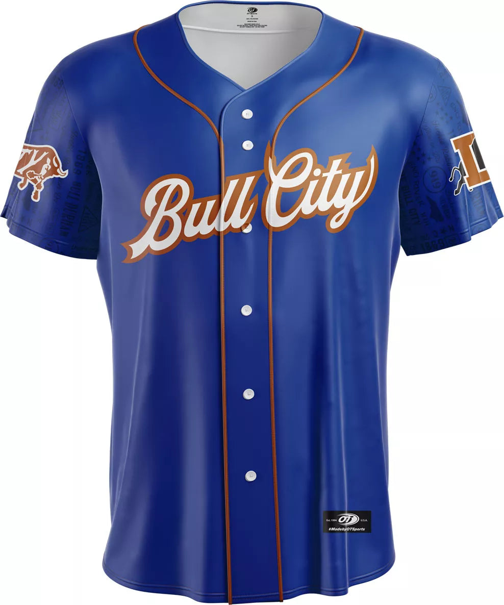 OT Sports Men's Durham Bulls Blue Replica Alternate Jersey