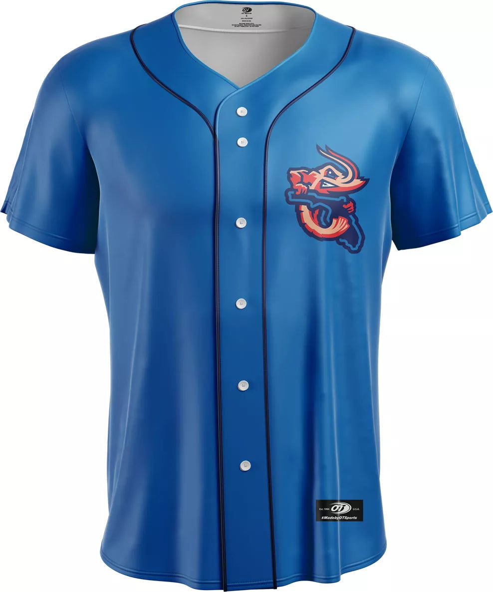 OT Sports Men's Jacksonville Jumbo Shrimp Blue Replica Alternate Jersey