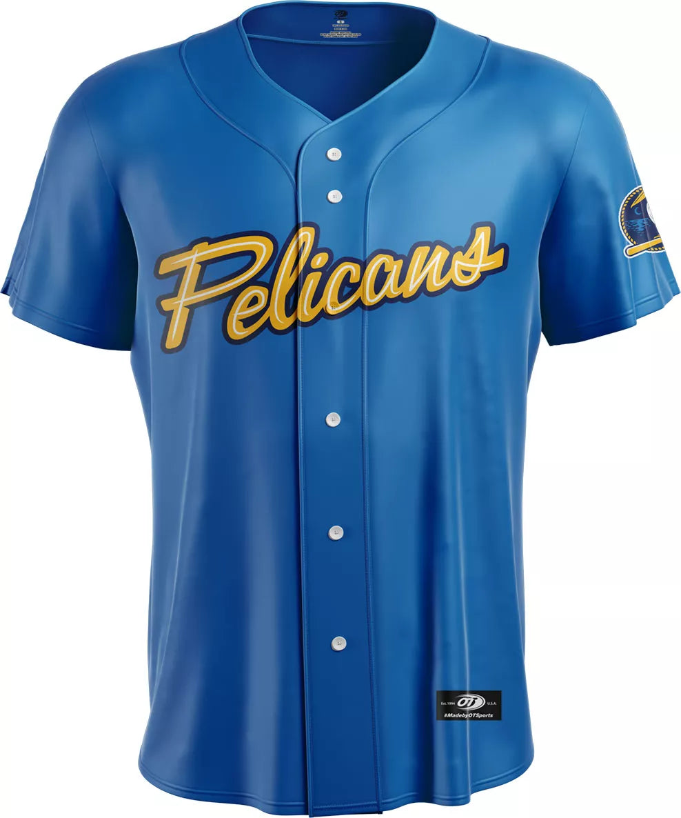 OT Sports Men's Myrtle Beach Pelicans Blue Replica Alternate Jersey