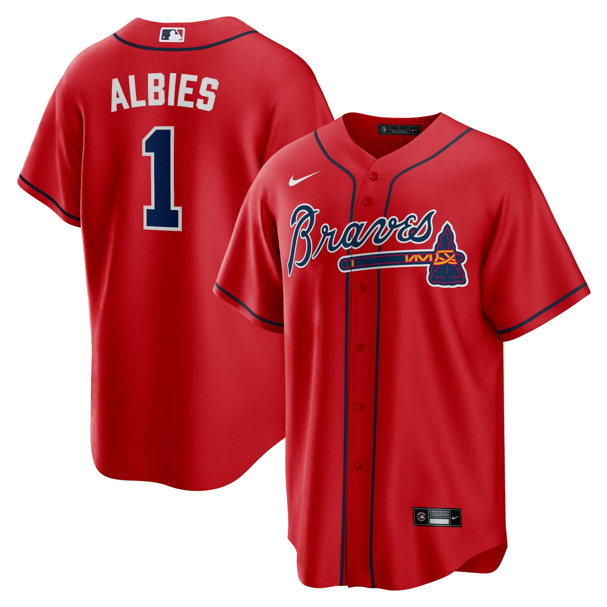 Ozzie Albies Atlanta Braves Nike Alternate Replica Player Name Jersey Red