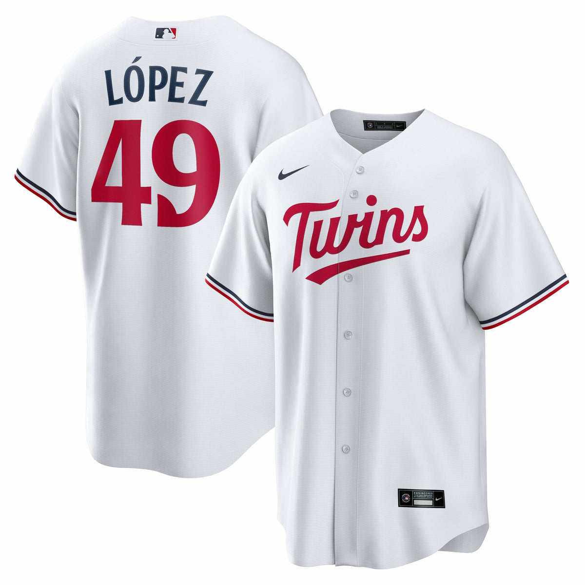 Pablo Lí³pez Minnesota Twins Nike Home Replica Player Jersey White