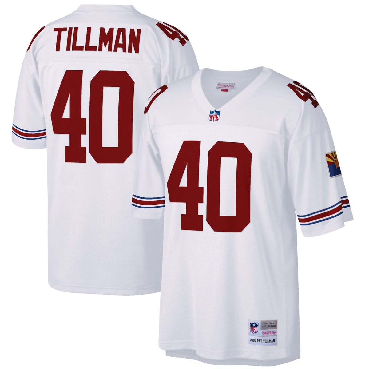 Pat Tillman Arizona Cardinals Mitchell Ness Big Tall 2000 Retired Player Replica Jersey White